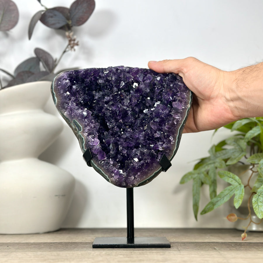 Natural uruguayan Amethyst Geode on Stand - MWS3164