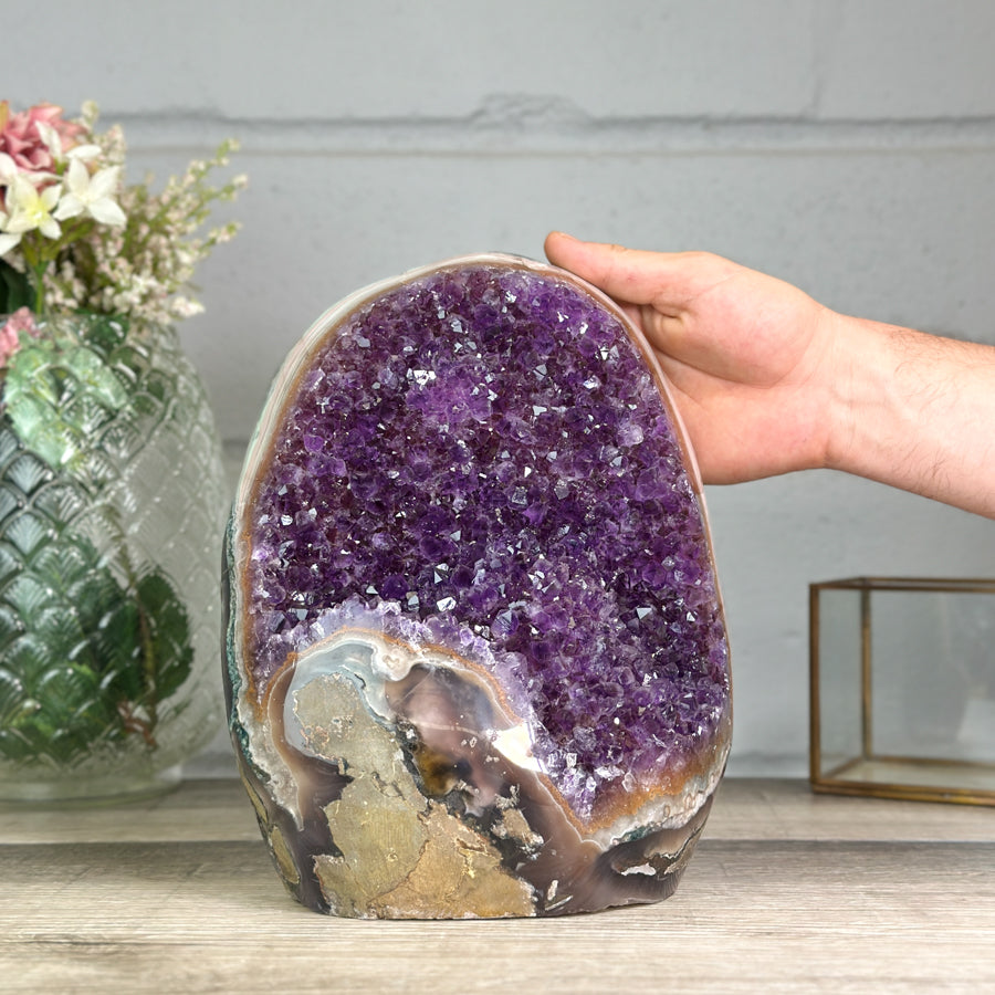 XL Amethyst Cathedral with Rainbow Jasper &amp; Agate Shell - CBP1253