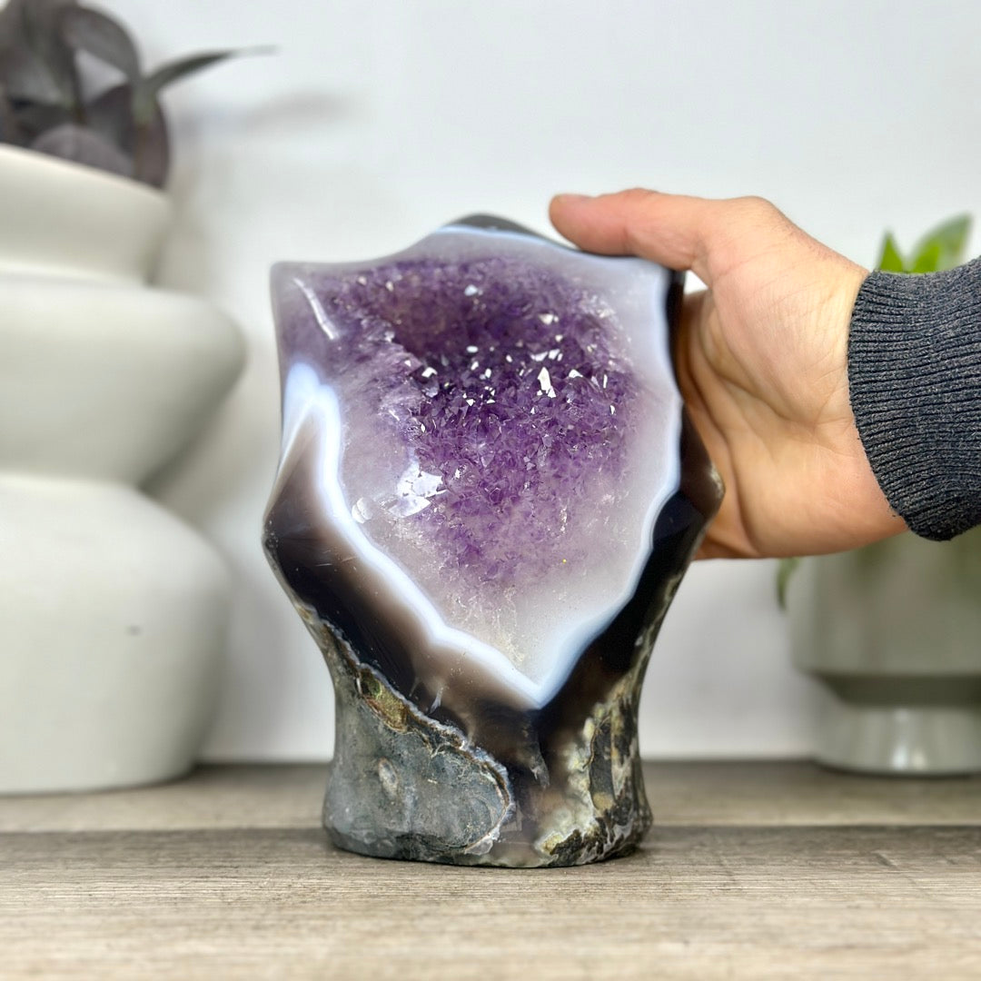 Uruguayan Amethyst &amp; Quartz Arte Statement Piece - CBP1394
