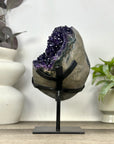 A Grade Natural Amethyst Crystal Specimen on Metal Stand - MWS3390