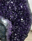 Deep Purple Amethyst Stone Geode Statement Piece on Stand - MWS3032