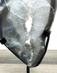 Quartz & Agate Geode Slice on Metal Stand - MWS2734