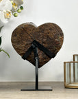 Large Natural Amethyst Stone Heart Carving - HST0294