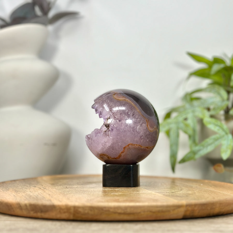Amethyst Druzy Sphere Geode - SPH0211