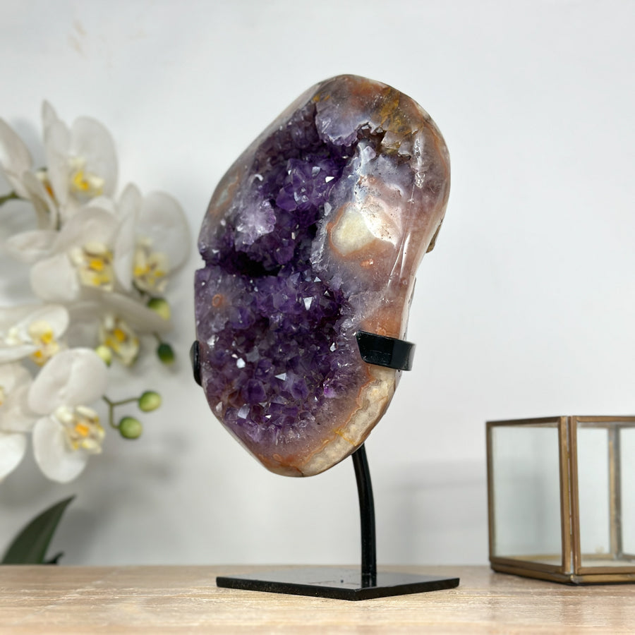 Large Natural Amethyst Cluster with Bautiful Jasper Matrix - MWS1994