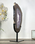Natural Amethyst Geode Slice with Amethyst Crystal Center for Home Decor - MWS2671