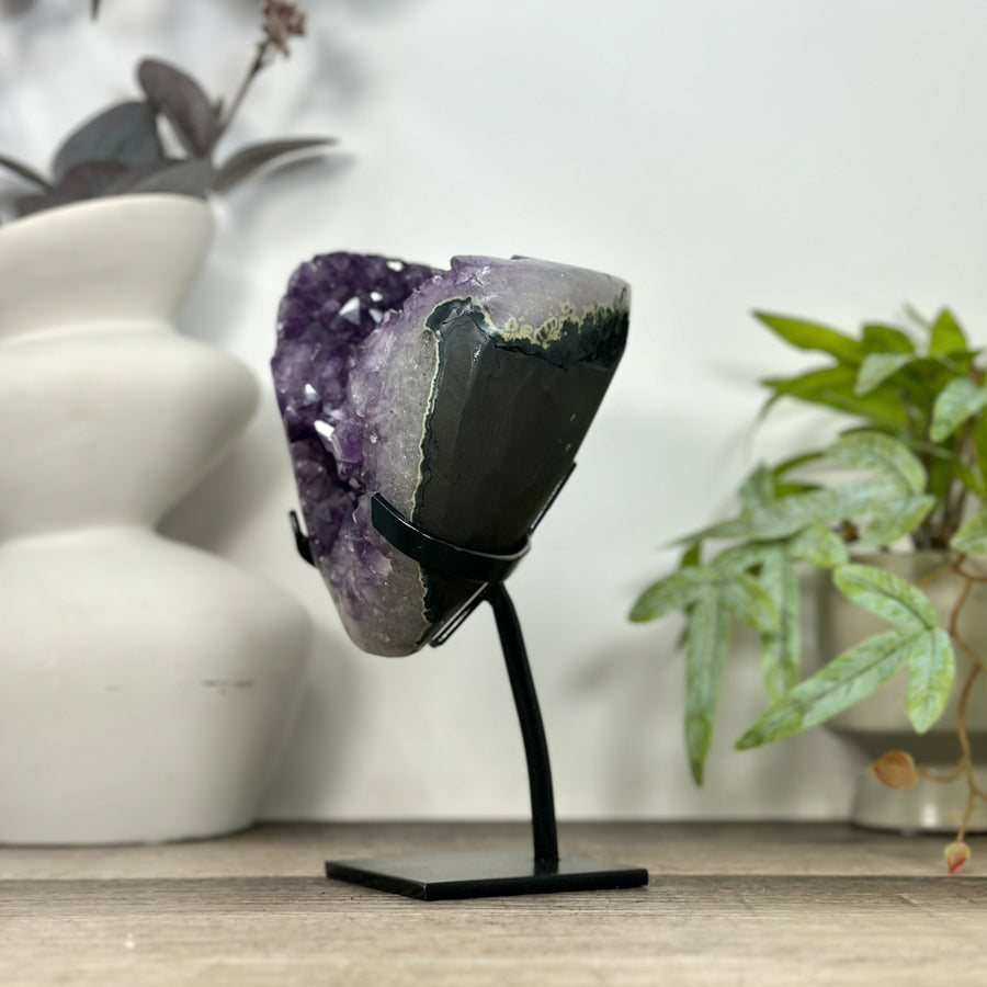 Natural Uruguayan Amethyst Crystal on Stand - MWS3207