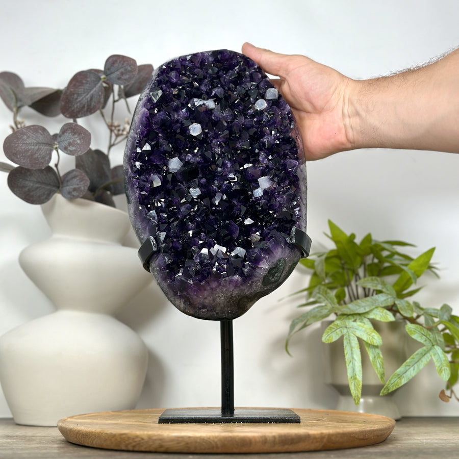 Huge Natural Amethyst Geode with Deep Purple Large Crystals - MWS3080