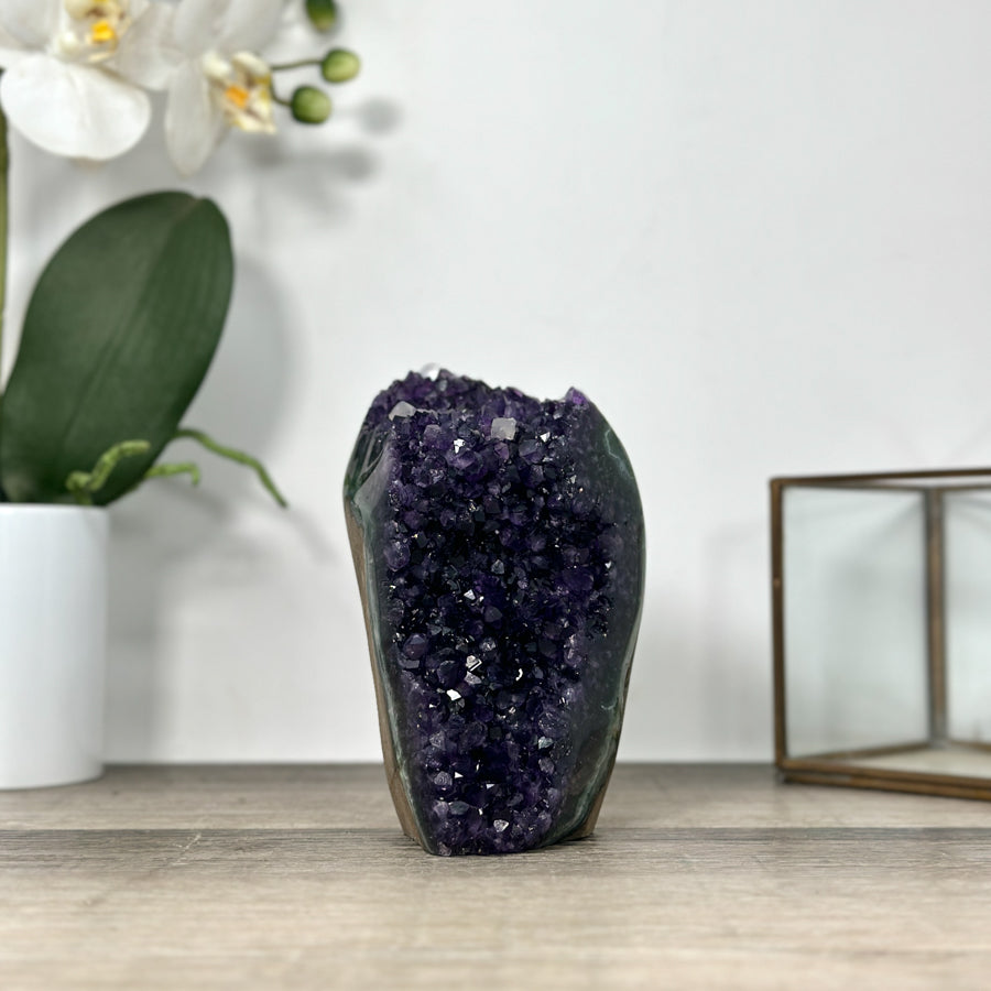 Natural Amethyst Cathedal with Green Jasper Matrix - CBP1288