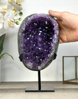 Natural Uruguayan Amethyst Geode on Metal Stand - MWS2780