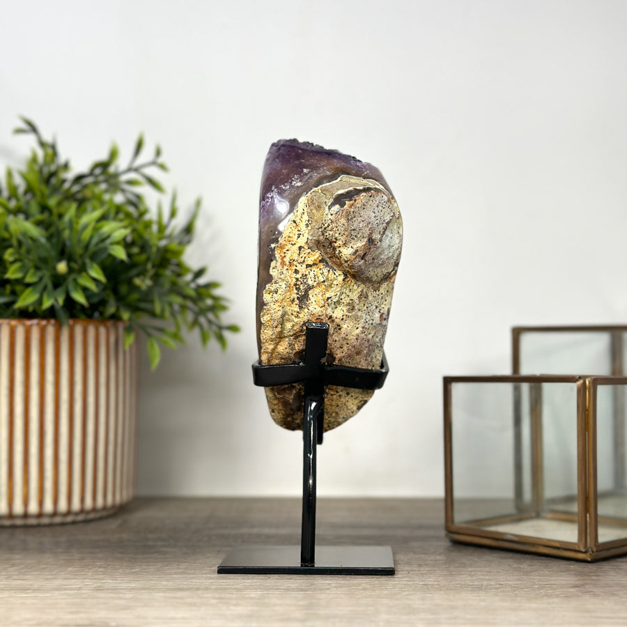 Natural Amethyst Crystal Cluster on Stand - MWS2151