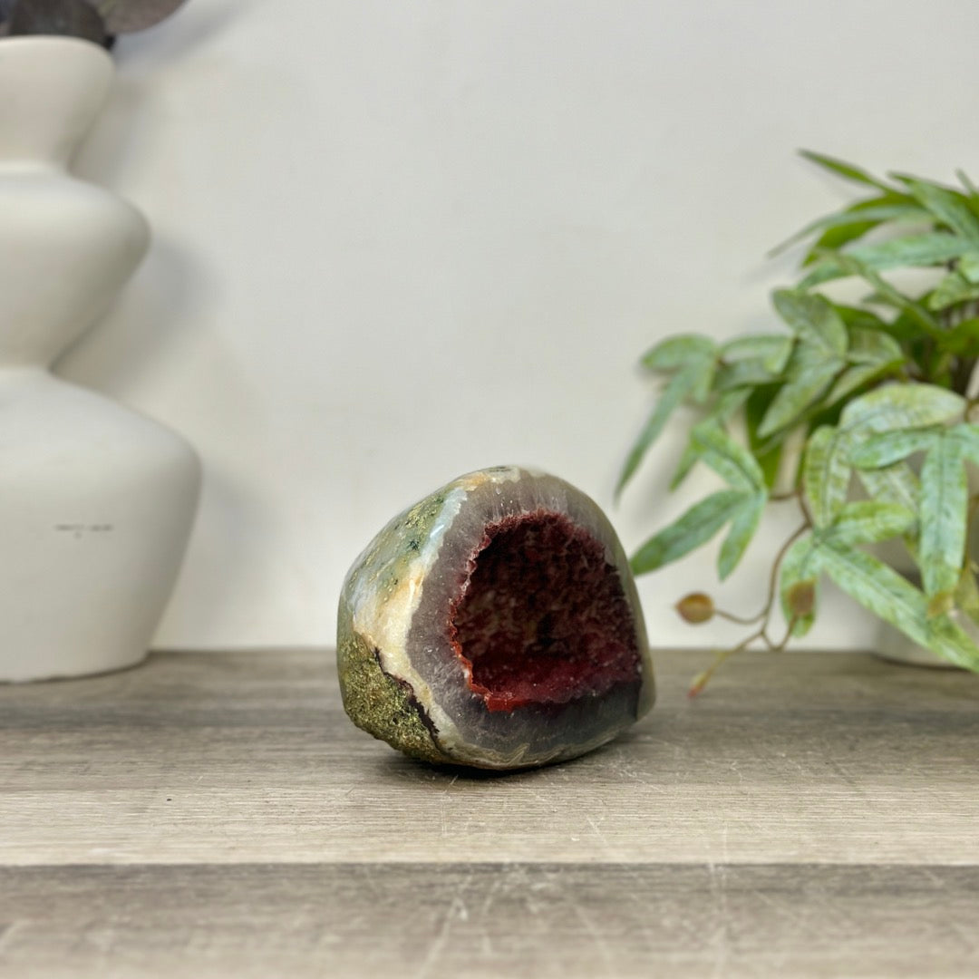 Unique Natural Red Quartz Geode from Uruguay - STGE0057