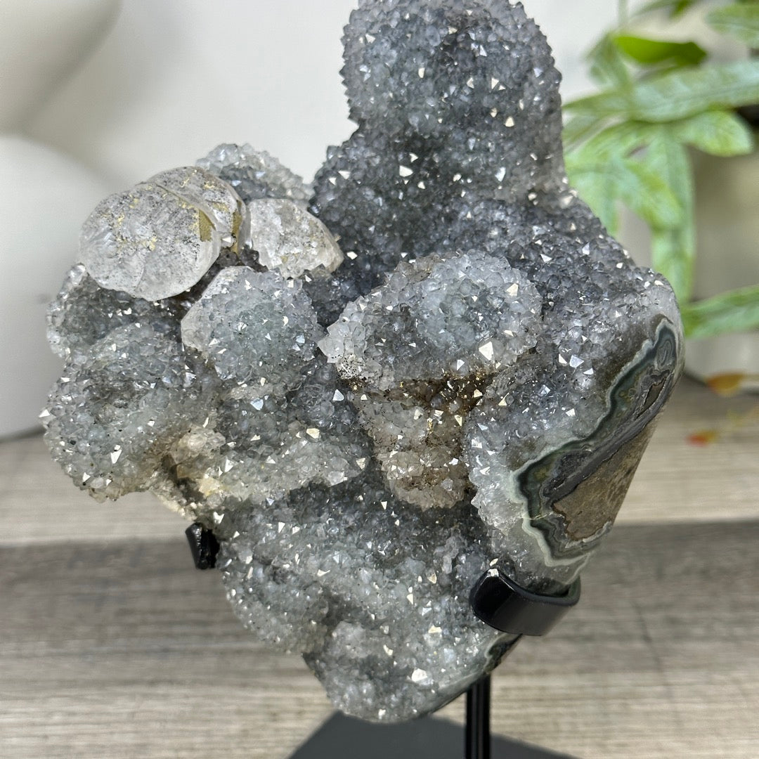 Natural Quartz Crystal Cluster on Stand - MWS3283