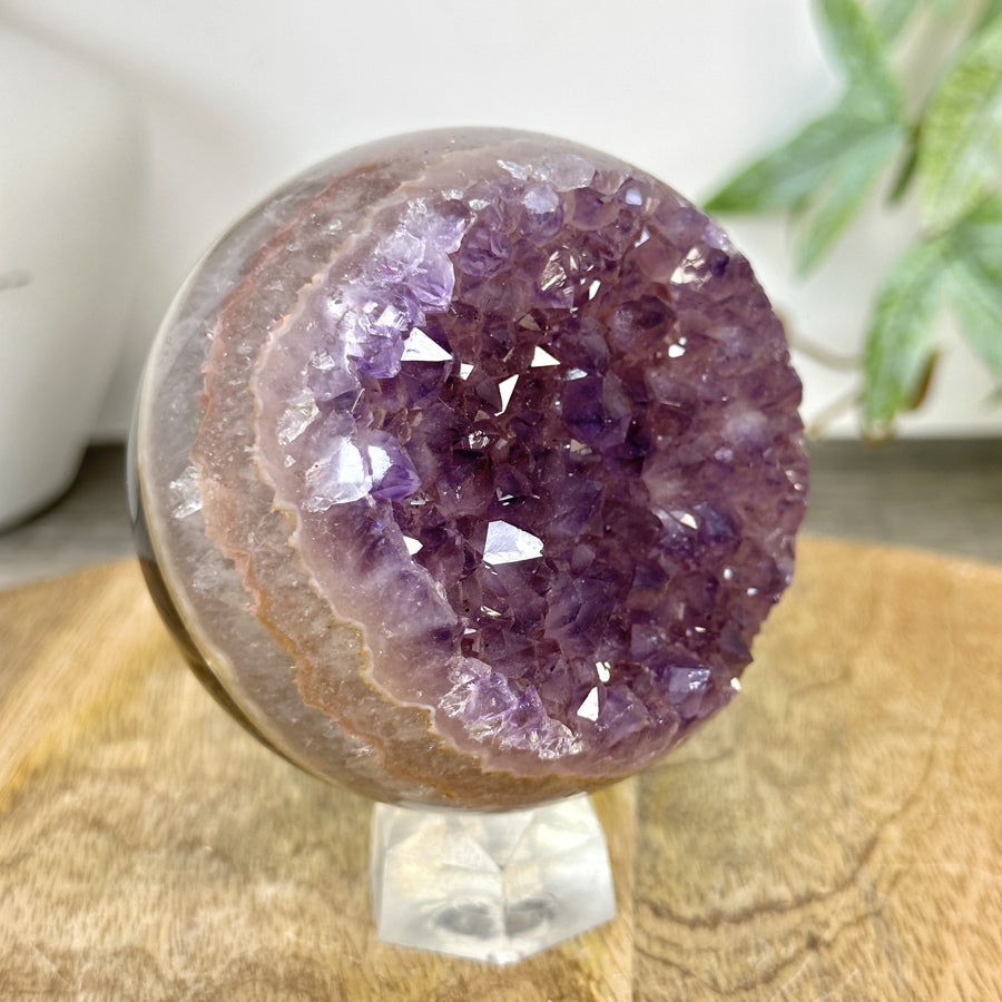 Uruguayan Amethyst Druzy Sphere Geode - SPH0228