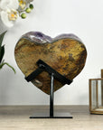 Deep Purple A grade Natural Heart Carving - HST0291
