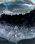 Natural Amethyst Geode with Polished Agate Shell - STGE0003