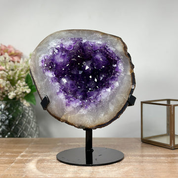 Huge Amethyst Geode with Beautiful Quartz Shell: A Breathtaking Centerpiece for Your Home - MWS0869