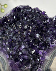Natural Amethyst Crystal Specimen With Blue Banded Agate – Unique Purple Display Piece for Home Decor - MWS2502