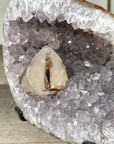 Amethyst Stone Geode with Calcite Crystal - MWS2840