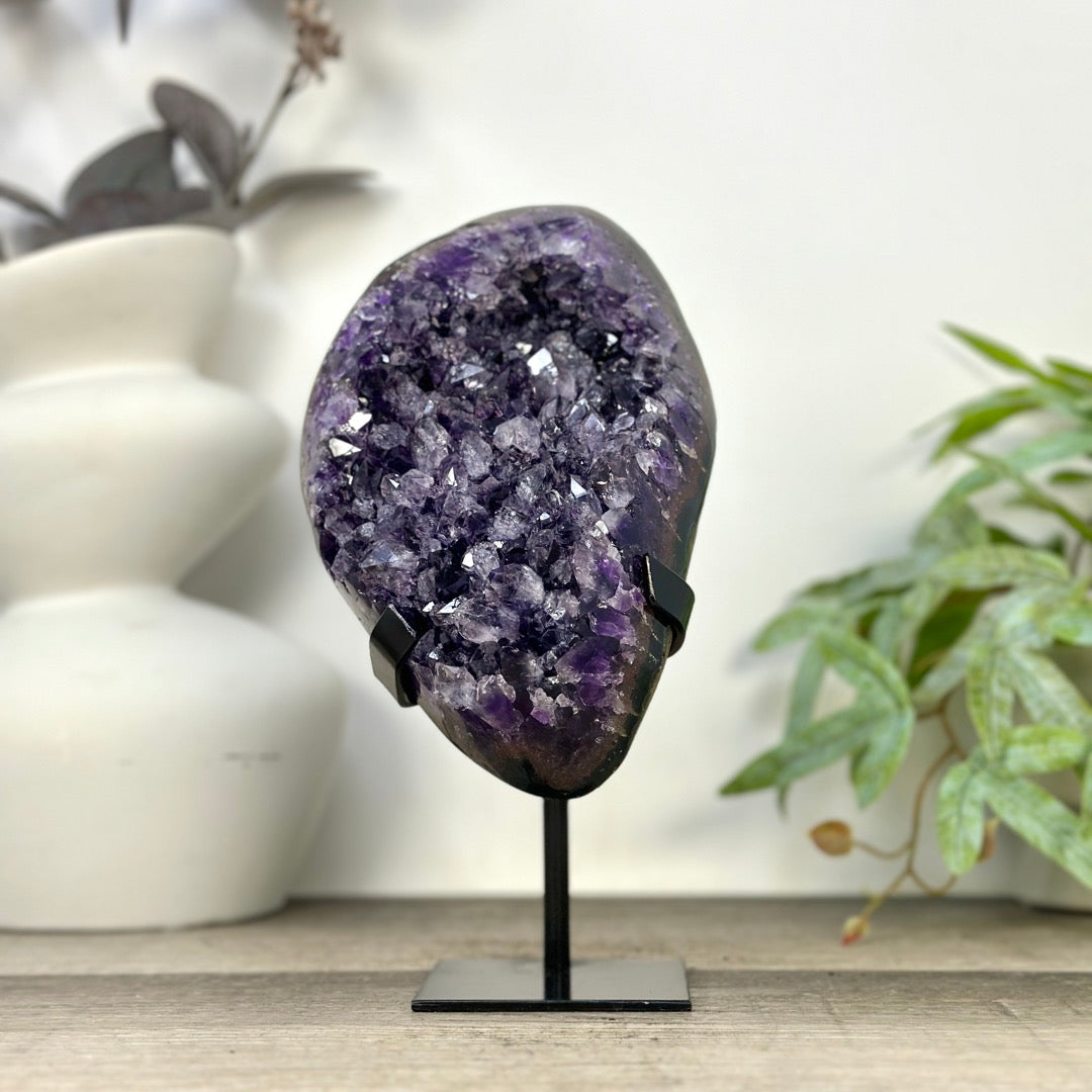 Large Natural Amethyst Specimen on Stand - MWS3275