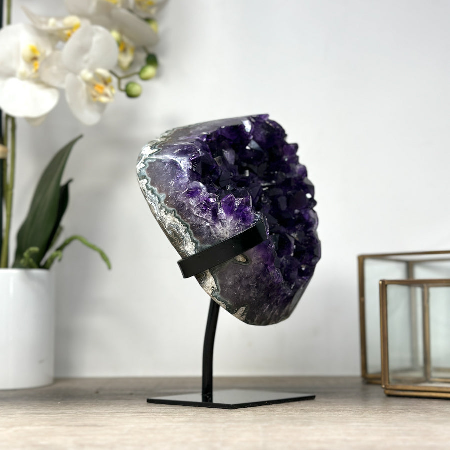Deep Purple Natural Amethyst Crystal Cluster - MWS2180