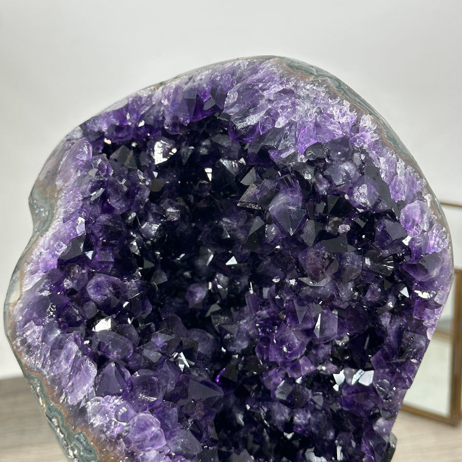 Large Amethyst Geode with Unique Large Crystals - MWS2955
