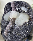 Natural Amethyst Cluster with Agate Matrix and Calcite Formation - MWS3349