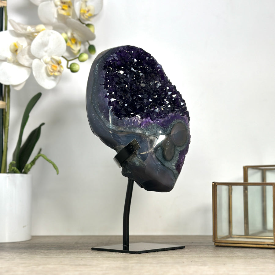 AAA+ Grade Amethyst &amp; Agate Crystal Cluster - MWS2340
