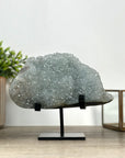 Large Quartz Crystal on Metal Stand – Natural Home Décor Accent - MWS2417