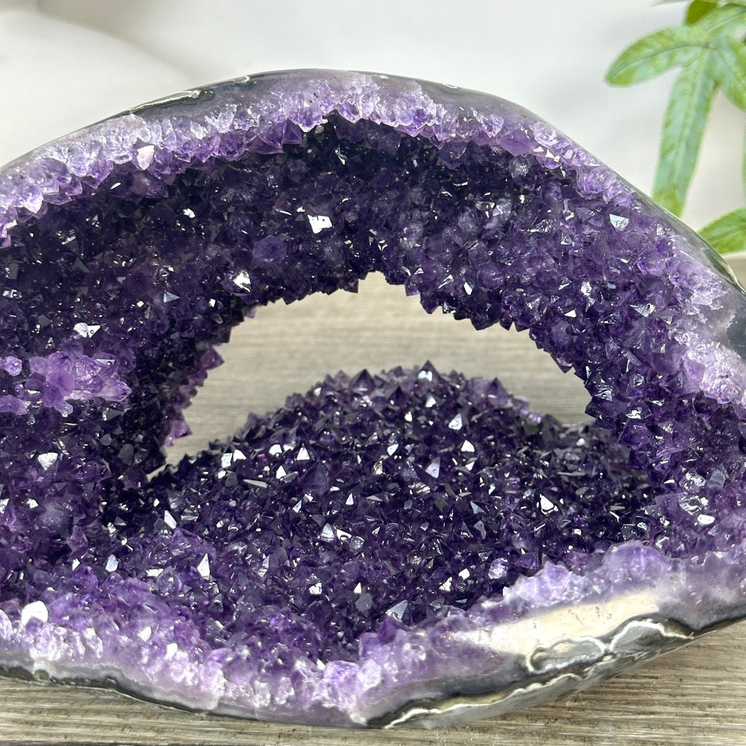 Deep Purple Amethyst Stone Geode from Uruguay - STGE0046