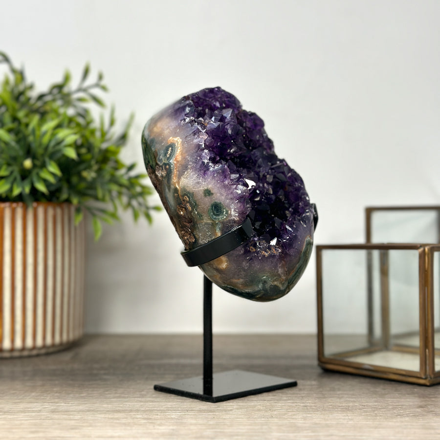 A+ Grade Amethyst &amp; Green Jasper Crystal Formation - MWS2146