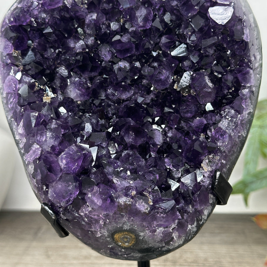 Deep Purple Natural Amethyst Geode with Stand - MWS3232