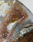 Natural Quartz Flame Carving Geode - FST0150
