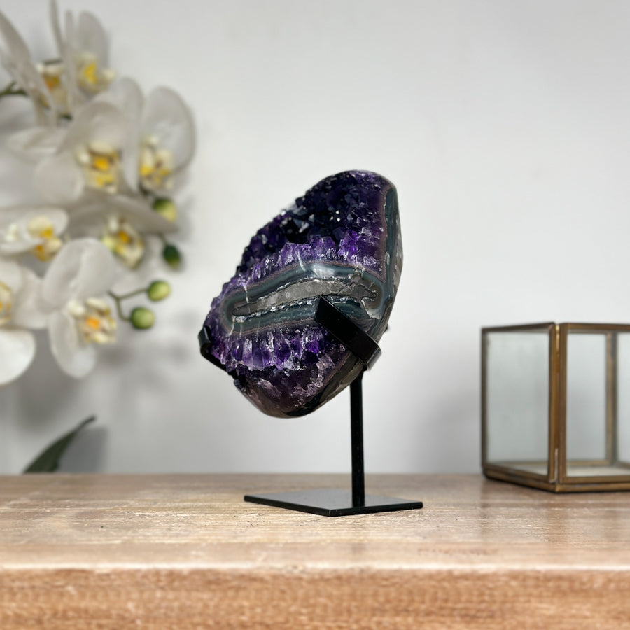 Beautiful Deep Purple Amethyst Crystal Cluster Formation - MWS1805
