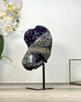 Uruguayan Amethyst Geode with Beautiful Blue Agate Shell - MWS2974