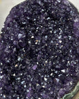 Amethyst Crystal Geode with Dark Purple Druzy for Home or Office Display - CBP1154