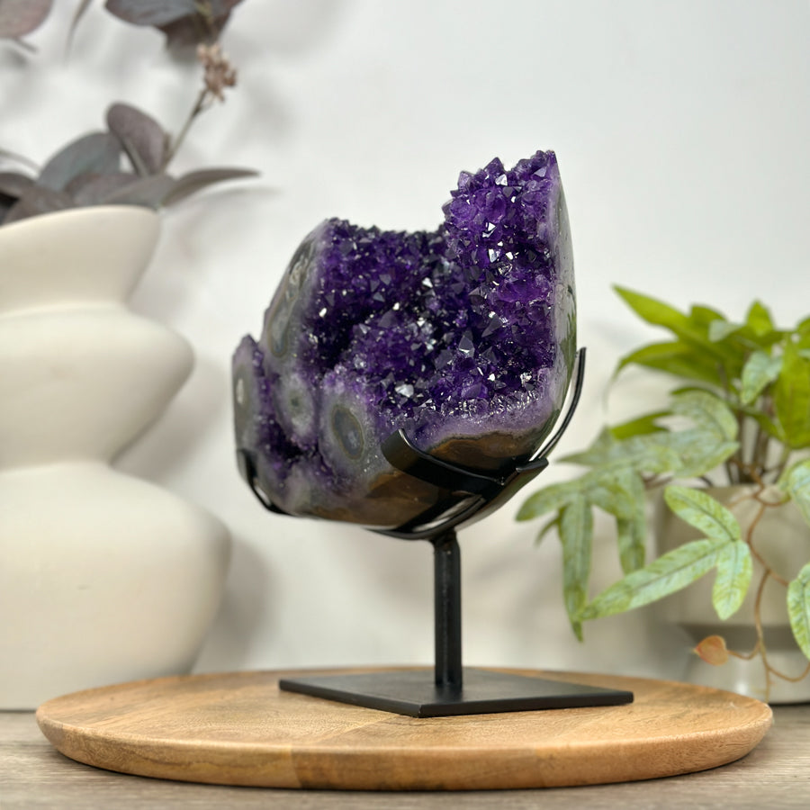 Unique Natural Amethyst Specimen with A+ Grade Crystals &amp; Stalactite Formations - MWS3103
