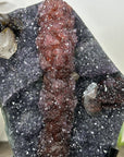 Unique Natural Amethyst, Calcite & Hematite Crystal Specimen - MWS3188