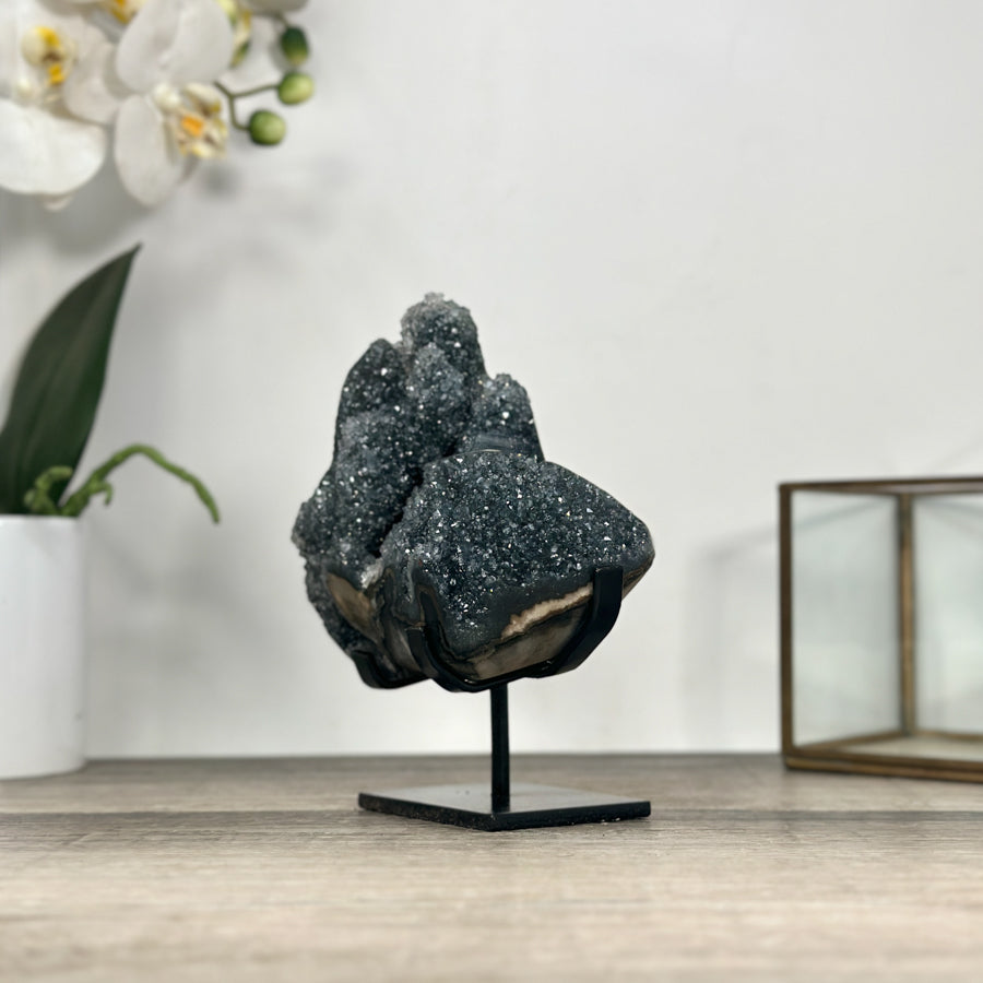 Natural Grey Tone Quartz Cluster with Stalactite Formation - MWS2762