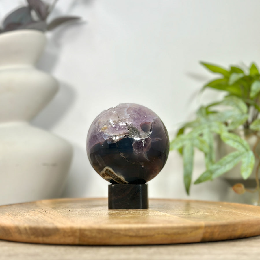 Amethyst Druzy Sphere Geode - SPH0214