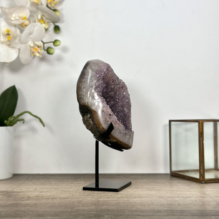 Natural Amethyst Geode on Stand - MWS3029