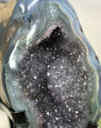 Unique Double Amethyst & Agate Geode with Rotary Stand - MWS3176