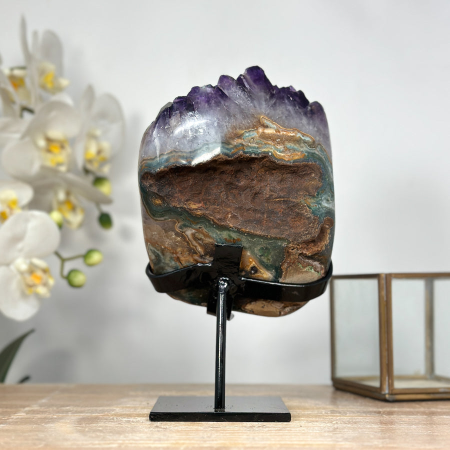 Stunning Natural Amethyst Crystal with Large &amp; Shinny Crystals - MWS1932