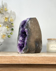 Deep purple Amethyst Geode - Cuted Self Standing Base - CBP1133