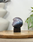 Blue agate & Quartz Druzy Sphere Geode - SPH0197