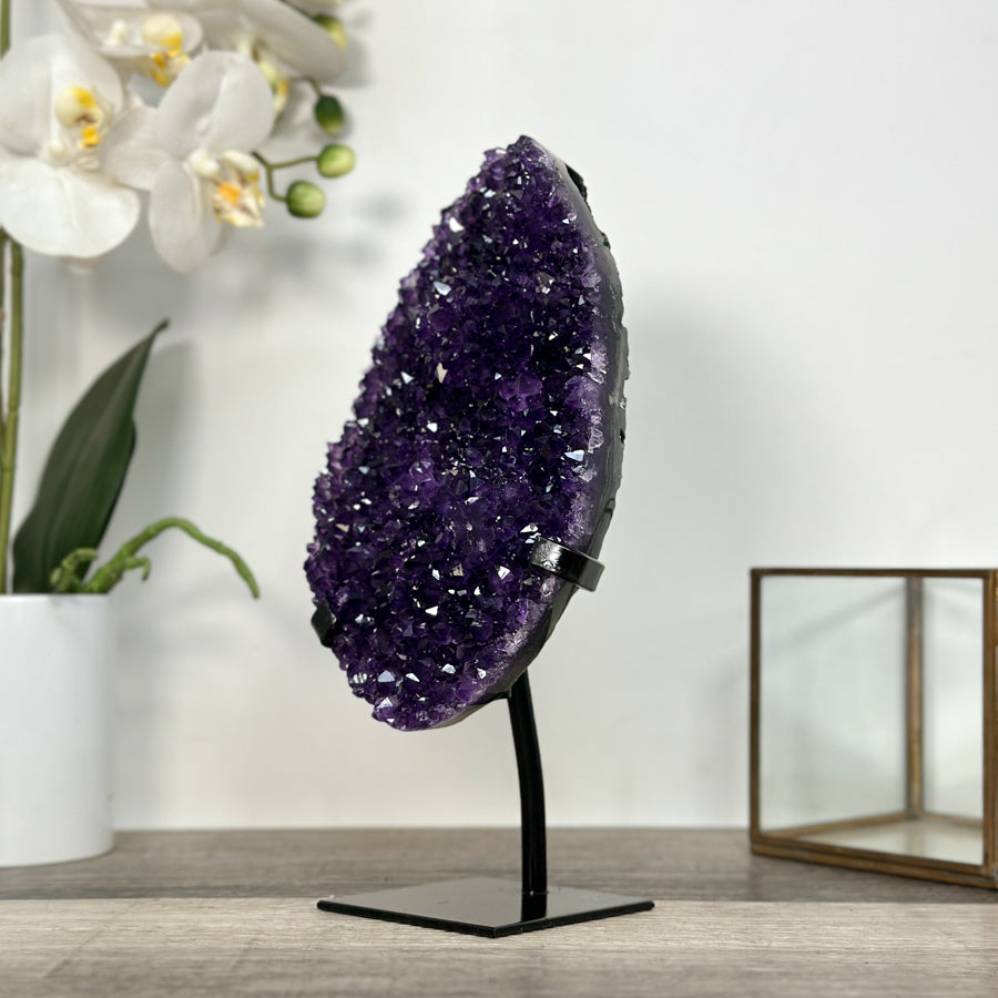 Uruguayan Amethyst Crystal Cluster on Stand - MWS2635