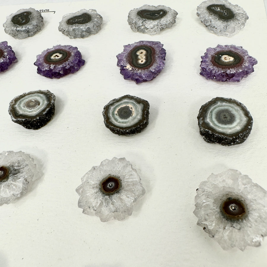 Unique Small Stalactite Slices Set - Natural Crystal for Handmade Jewelry - STS0035