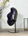 Deep Purple Amethyst Cluster With Green Jasper Shell – Unique Crystal Display Piece for Altar Decor - MWS2492
