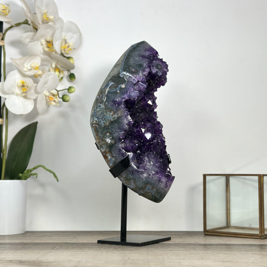 Amethyst Geode with Deep Purple Crystals – Natural Uruguayan Display Piece - MWS2791