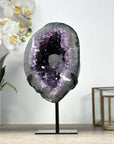 Natural Amethyst Geode with Calcite Crystal Formation - MWS2185